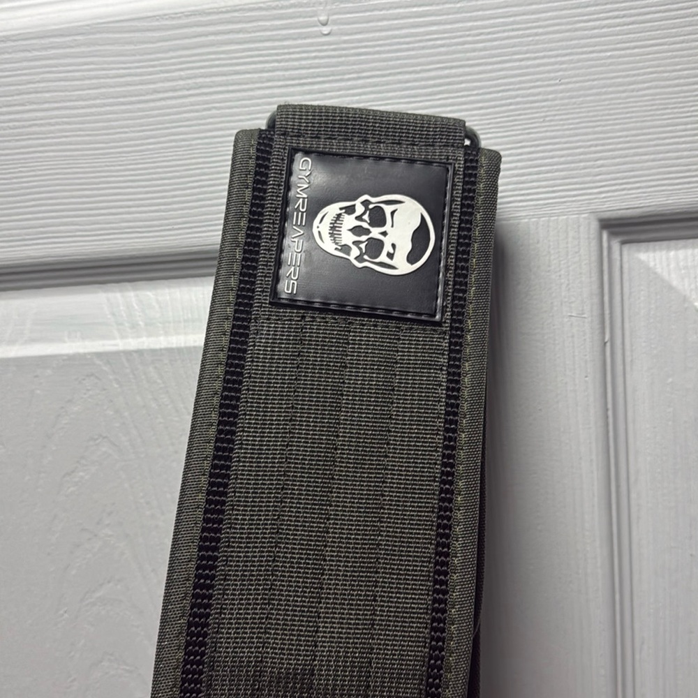 GYM REAPERS QUICK LOCKING WEIGHTLIFTING BELT | PREMIUM BACK SUPPORT - GREEN